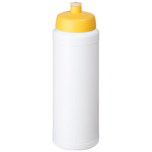 Bidon sport publicitaire anti fuite 750ml Baseline® Blanc / Jaune